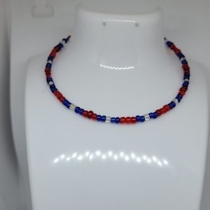 handmade memory wire necklace patriot design 6